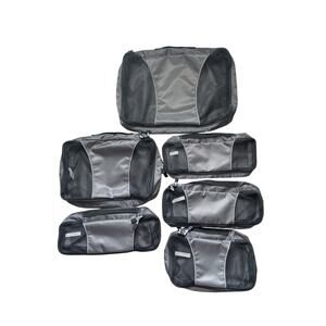eBags Set of 6 Classic Packing Cube Travel Bags Gray Mesh Nylon Lightweight